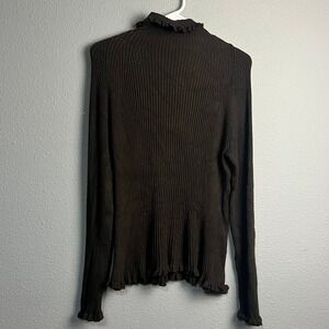 Women’s Ribbed Cowl Neck Sweater - Black